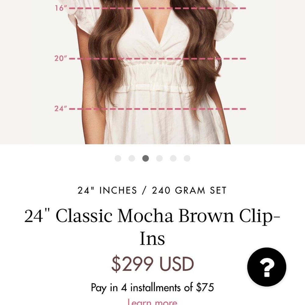 Luxy Hair extensions 24 inch mocha brown full set